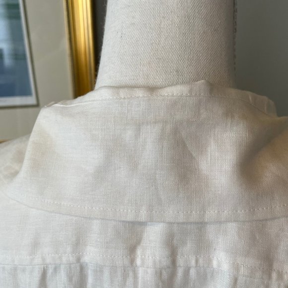 Lauren by Ralph Lauren White Linen Midi Dress - Picture 8 of 11